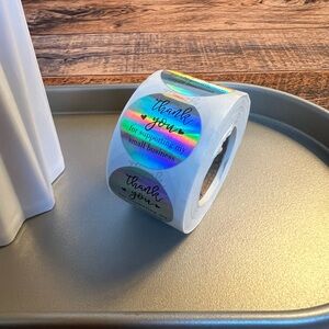 Holographic Thank You Stickers Roll